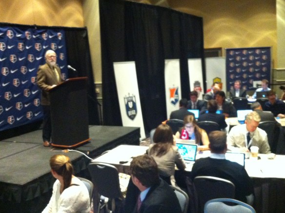 The first public NWSL draft. It was jam packed in there too.